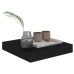 Estante flotante pared 2 uds MDF negro 23x23,5x3,8 cm