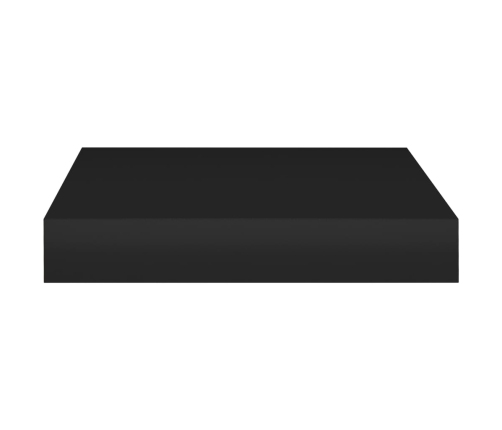 Estante flotante pared 2 uds MDF negro 23x23,5x3,8 cm