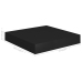 Estante flotante pared 2 uds MDF negro 23x23,5x3,8 cm