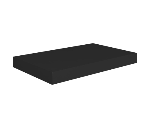 Estante flotante de pared MDF negro 40x23x3,8 cm