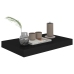 Estante flotante de pared MDF negro 40x23x3,8 cm