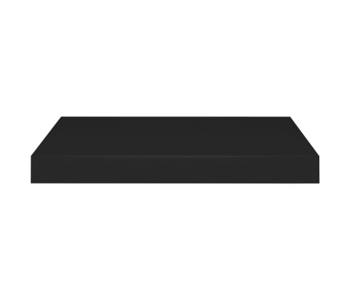 Estante flotante de pared MDF negro 40x23x3,8 cm