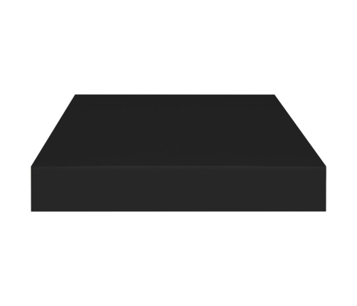 Estante flotante de pared MDF negro 40x23x3,8 cm