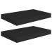 Estantes flotantes de pared 2 uds MDF negro 40x23x3,8 cm