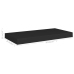 vidaXL Estante flotante de pared MDF negro 50x23x3,8 cm