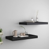 Estantes flotantes de pared 2 uds MDF negro 50x23x3,8 cm