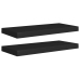 Estantes flotantes de pared 2 uds MDF negro 60x23,5x3,8 cm