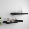 Estantes flotantes de pared 2 uds MDF negro 60x23,5x3,8 cm