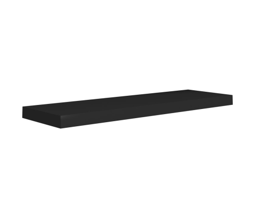 Estante flotante de pared MDF negro 80x23,5x3,8 cm