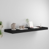 Estante flotante de pared MDF negro 80x23,5x3,8 cm