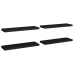 vidaXL Estantes flotantes de pared 4 uds MDF negro 80x23,5x3,8 cm