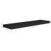 Estante flotante de pared MDF negro 90x23,5x3,8 cm