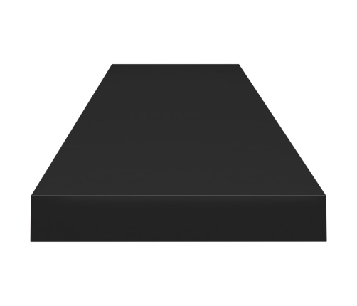 Estante flotante de pared MDF negro 120x23,5x3,8 cm