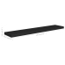 Estante flotante de pared MDF negro 120x23,5x3,8 cm