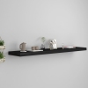 Estante flotante de pared MDF negro 120x23,5x3,8 cm