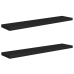 Estantes flotantes de pared 2 uds MDF negro 120x23,5x3,8 cm