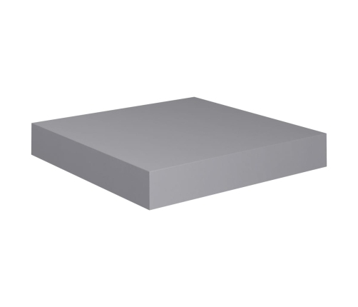 Estante flotante de pared MDF gris 23x23,5x3,8 cm