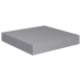 Estante flotante de pared MDF gris 23x23,5x3,8 cm