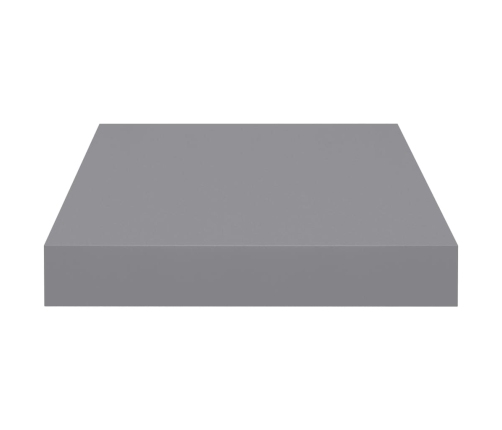 Estante flotante de pared MDF gris 23x23,5x3,8 cm