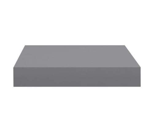 Estante flotante de pared MDF gris 23x23,5x3,8 cm