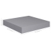 Estante flotante de pared MDF gris 23x23,5x3,8 cm