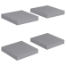 Estantes flotantes de pared 4 uds MDF gris 23x23,5x3,8 cm