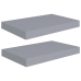 vidaXL Estantes flotantes de pared 2 uds MDF gris 40x23x3,8 cm