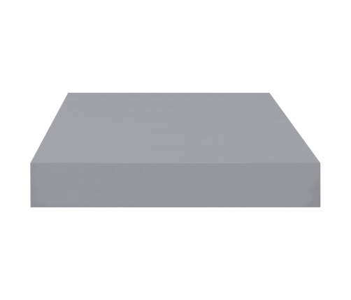 vidaXL Estantes flotantes de pared 2 uds MDF gris 40x23x3,8 cm