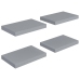 Estantes flotantes de pared 4 uds gris MDF 40x23x3,8 cm