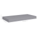 Estante flotante de pared MDF gris 50x23x3,8 cm