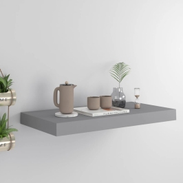 Estante flotante de pared MDF gris 50x23x3,8 cm