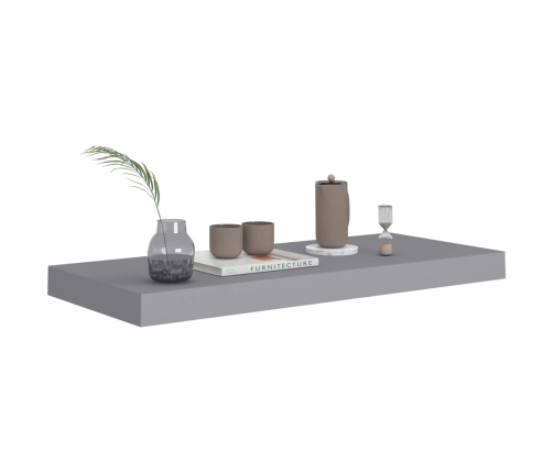 Estante flotante de pared MDF gris 60x23,5x3,8 cm