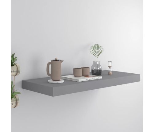 Estante flotante de pared MDF gris 60x23,5x3,8 cm