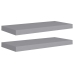 vidaXL Estante flotante pared 2 uds gris MDF 60x23,5x3,8 cm