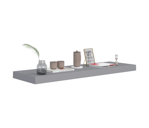 vidaXL Estante flotante de pared MDF gris 80x23,5x3,8 cm