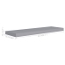 vidaXL Estante flotante de pared MDF gris 80x23,5x3,8 cm