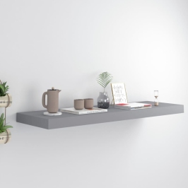 Estante flotante de pared MDF gris 80x23,5x3,8 cm