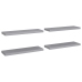 vidaXL Estantes flotantes de pared 4 uds MDF gris 80x23,5x3,8 cm