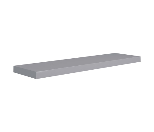 Estante flotante de pared MDF gris 90x23,5x3,8 cm