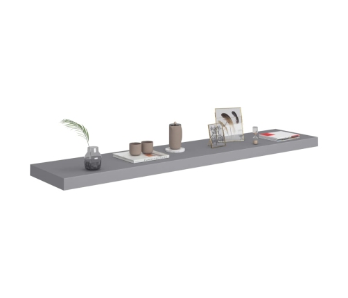 vidaXL Estante flotante de pared MDF gris 120x23,5x3,8 cm