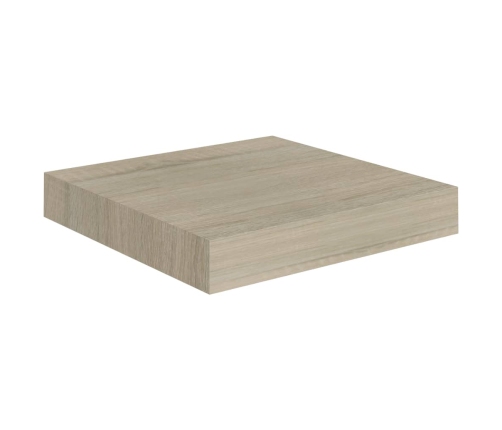 Estante flotante de pared MDF color roble 23x23,5x3,8 cm