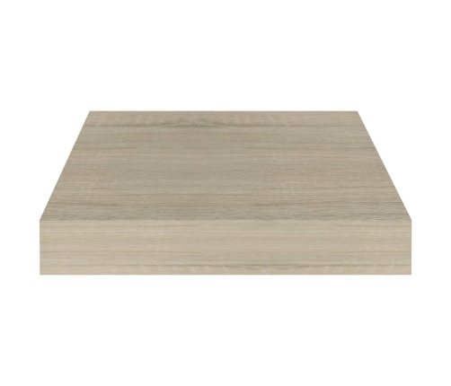 Estante flotante de pared MDF color roble 23x23,5x3,8 cm