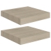 Estantes flotantes de pared 2 uds MDF roble 23x23,5x3,8 cm