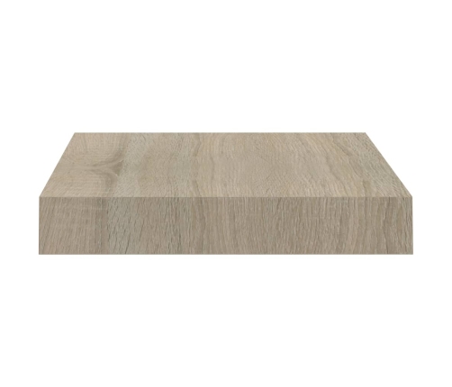 Estantes flotantes de pared 2 uds MDF roble 23x23,5x3,8 cm