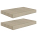 vidaXL Estantes flotantes de pared 2 uds MDF roble 40x23x3,8 cm