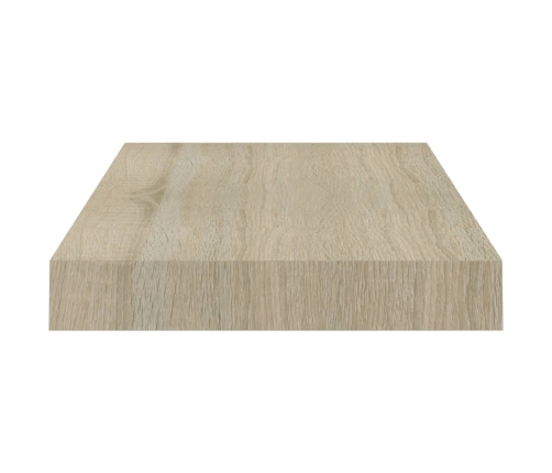 vidaXL Estantes flotantes de pared 2 uds MDF roble 40x23x3,8 cm