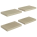 Estantes flotantes de pared 4 uds MDF roble 40x23x3,8 cm