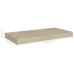 Estante flotante de pared MDF color roble 50x23x3,8 cm