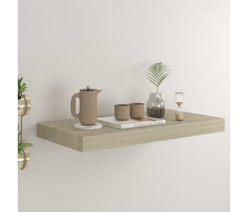 Estante flotante de pared MDF color roble 50x23x3,8 cm