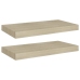 Estantes flotantes de pared 2 uds MDF roble 50x23x3,8 cm